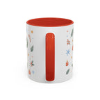Christmas Mug | Watercolor Tree Gifts Wreath Holiday Cup | Accent Coffee Mug 11oz 15oz