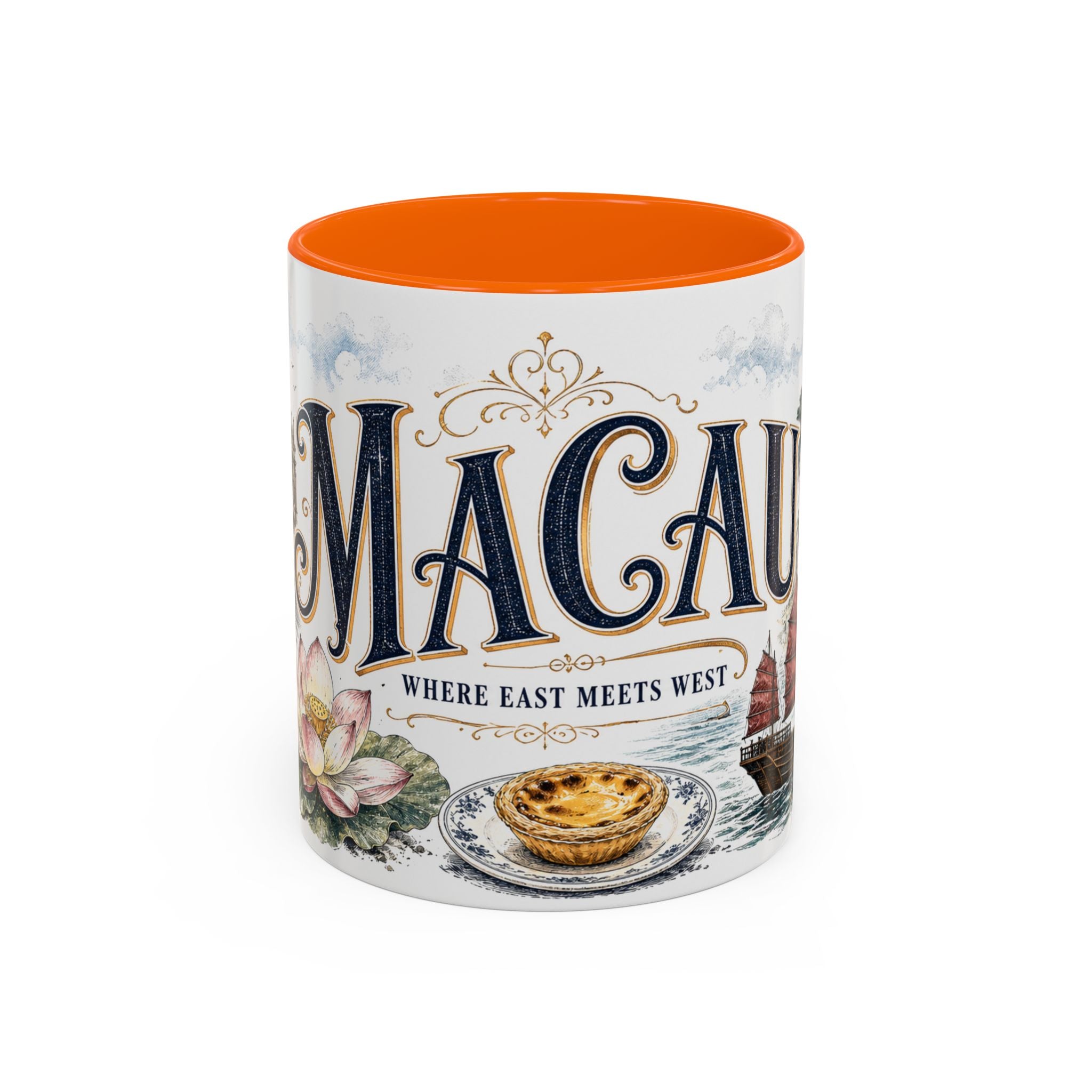 Macau Coffee Mug | Macau Travel Souvenir | Vintage Illustrated City Gift | 11 oz 15 oz Accent Mug