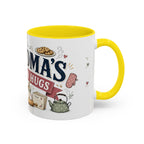 Grandma's Kitchen Hugs Coffee Mug | Gift From Grandkids | Accent Color Ceramic 11oz 15oz