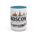Moscow Coffee Mug | Russia Souvenir Travel Gift | Accent Color Ceramic 11oz 15oz