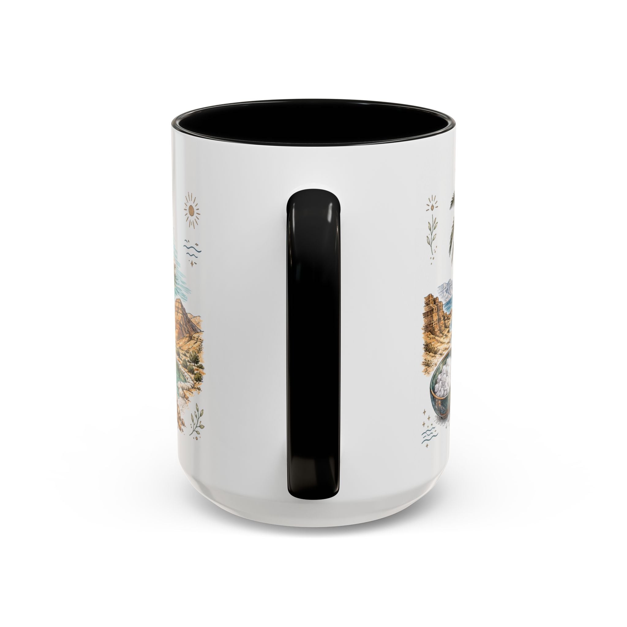 Dead Sea Mug, Jordan Travel Souvenir, Bucket List Gift, Accent Ceramic Coffee Mug 11oz 15oz