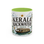 Kerala Backwaters Coffee Mug | Travel Destination Souvenir Gift | Accent Color Ceramic 11oz 15oz