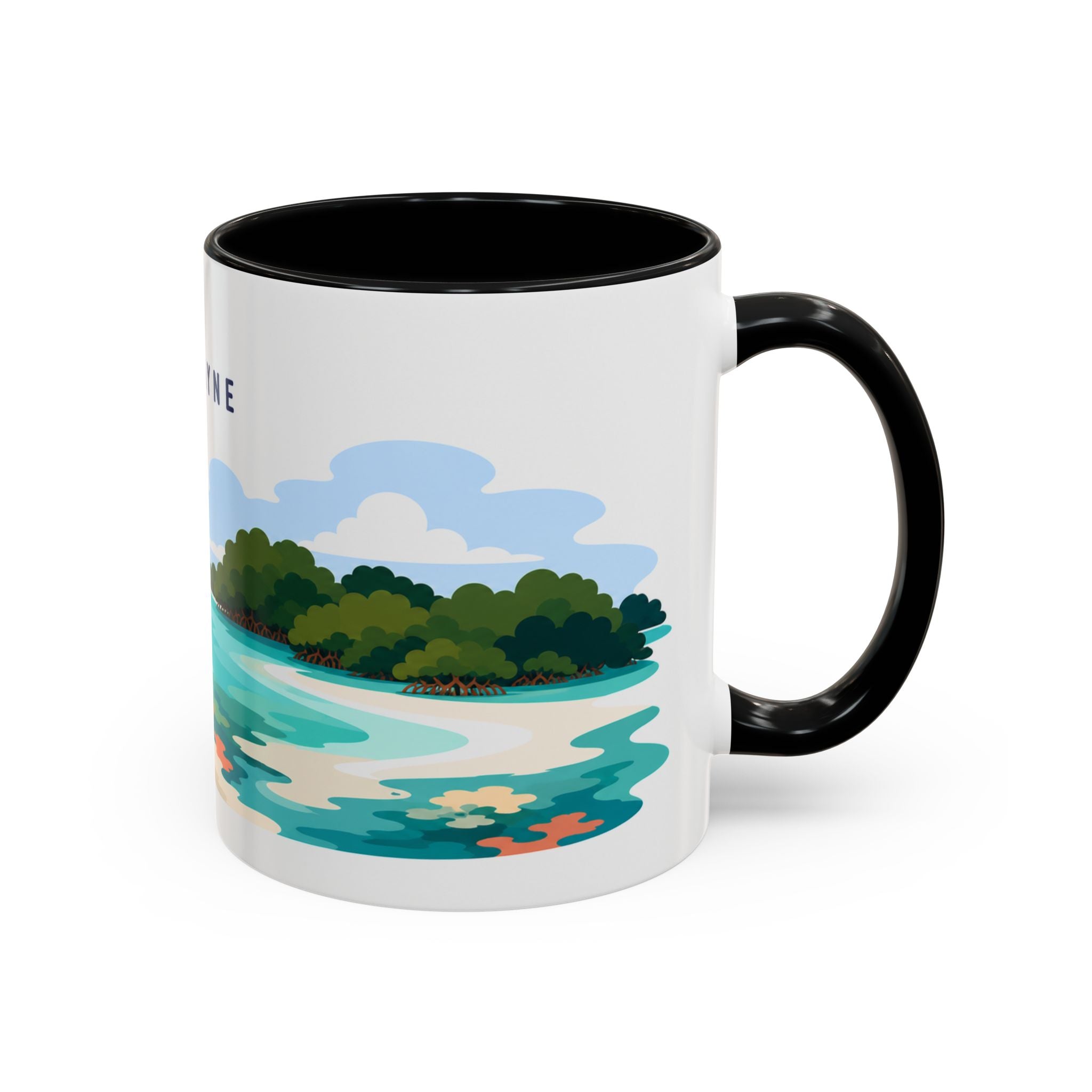 Biscayne National Park Coffee Mug | Solid Color Block Park Souvenir | 11oz 15oz Accent Mug