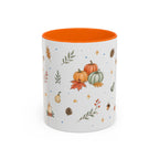 Thanksgiving Turkey Mug | Friendly Woodland Watercolor Gift | Autumn Accent Cup 11oz 15oz