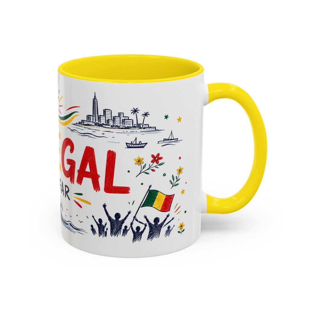 Senegal Soccer Coffee Mug | World Cup Fan Gift | Accent Color Ceramic 11oz 15oz Match Day Cup