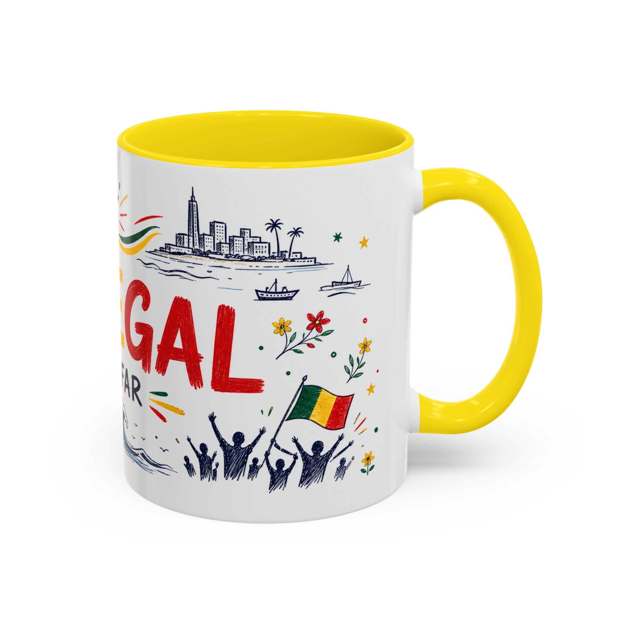 Senegal Soccer Coffee Mug | World Cup Fan Gift | Accent Color Ceramic 11oz 15oz Match Day Cup