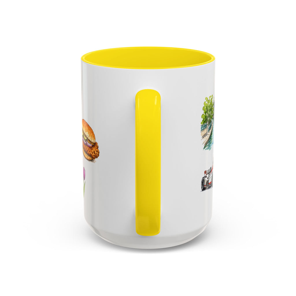 Indianapolis Illustrated Travel Mug | City Souvenir Accent Coffee Mug | 11oz 15oz Ceramic Cup