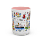 Istanbul Travel Mug | European City Souvenir Accent Coffee Mug | 11oz 15oz Ceramic Cup
