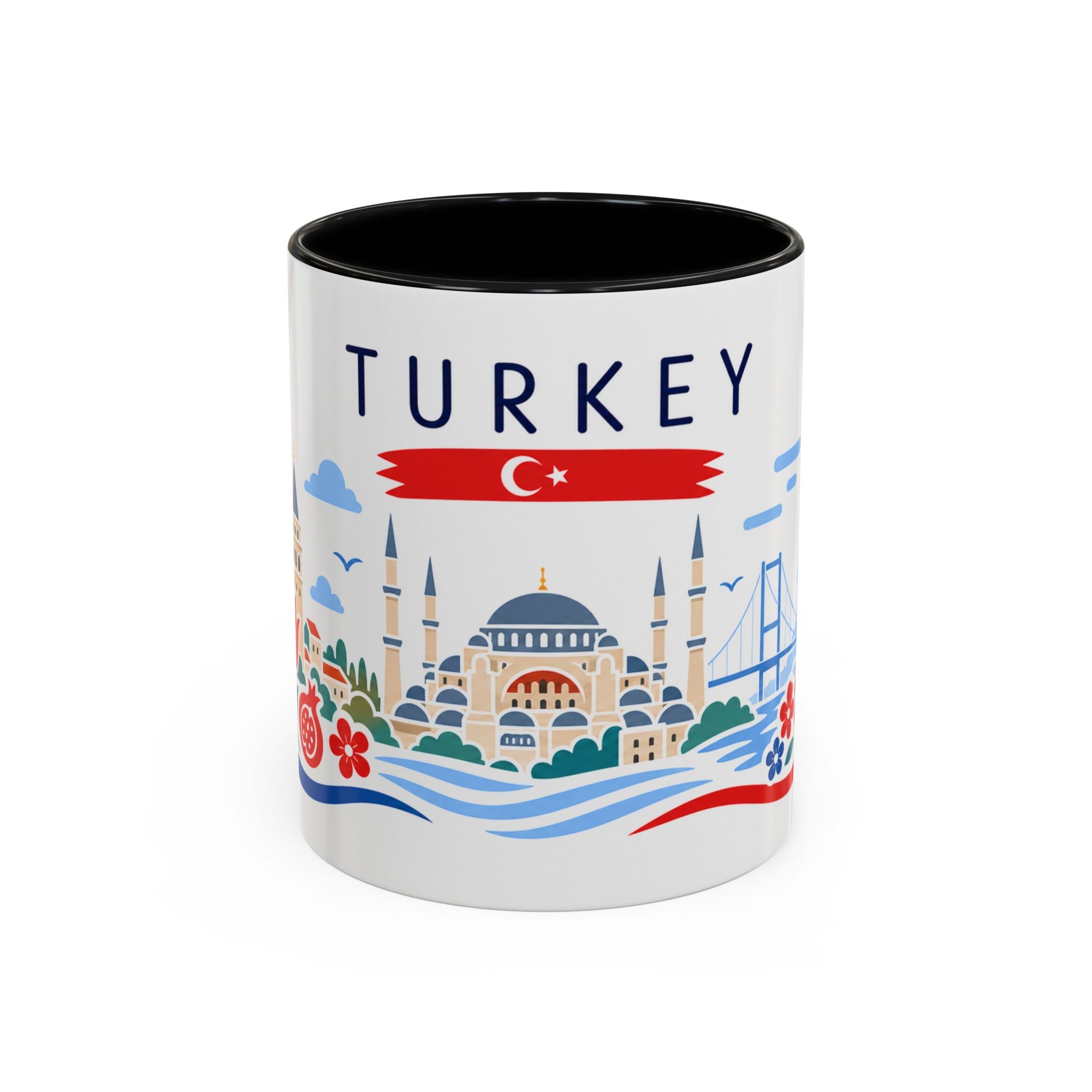 Turkey Coffee Mug | Travel Souvenir Accent Mug | Country Gift Ceramic Cup 11oz 15oz