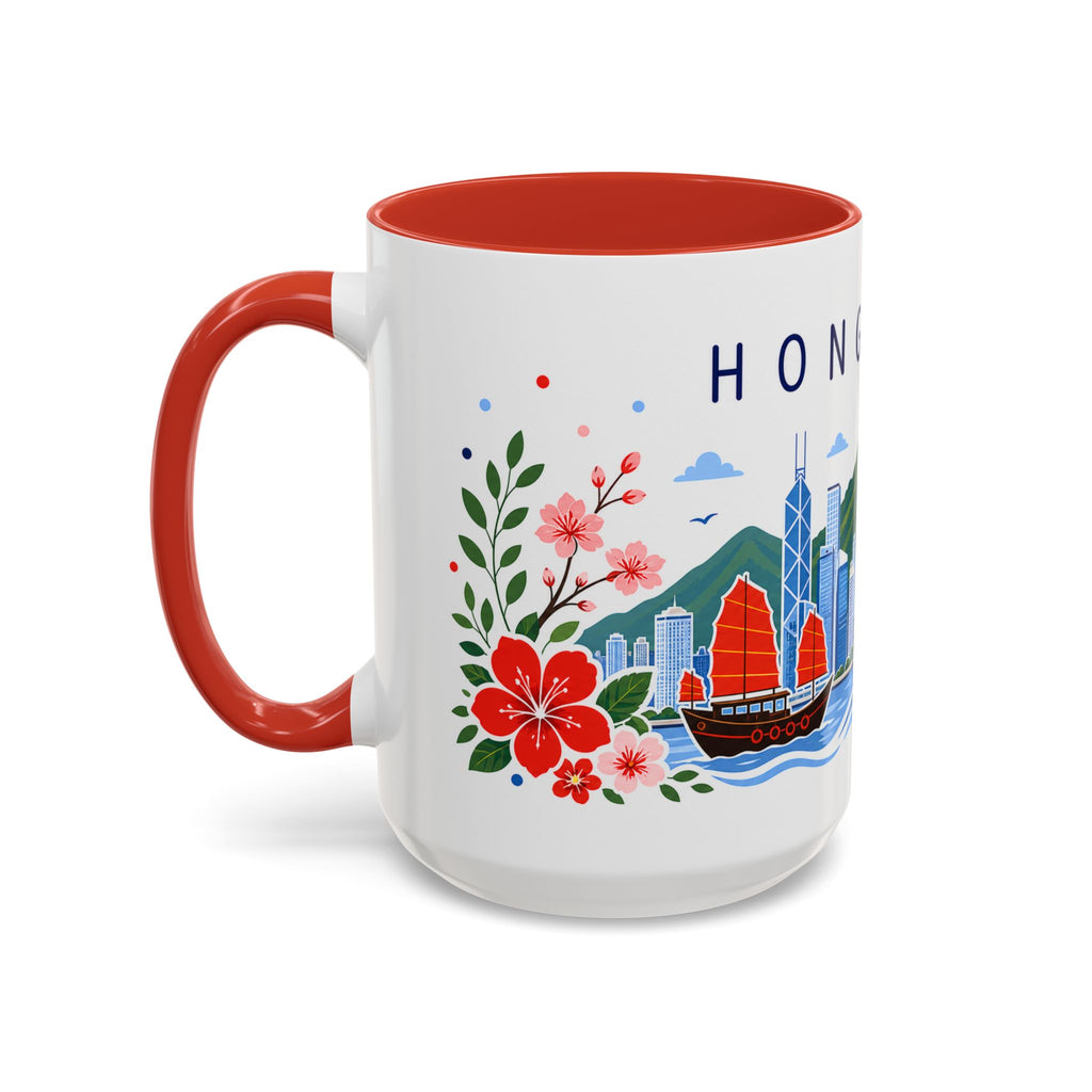 Hong Kong Coffee Mug | Travel Souvenir Accent Mug | Place Gift Ceramic Cup 11oz 15oz