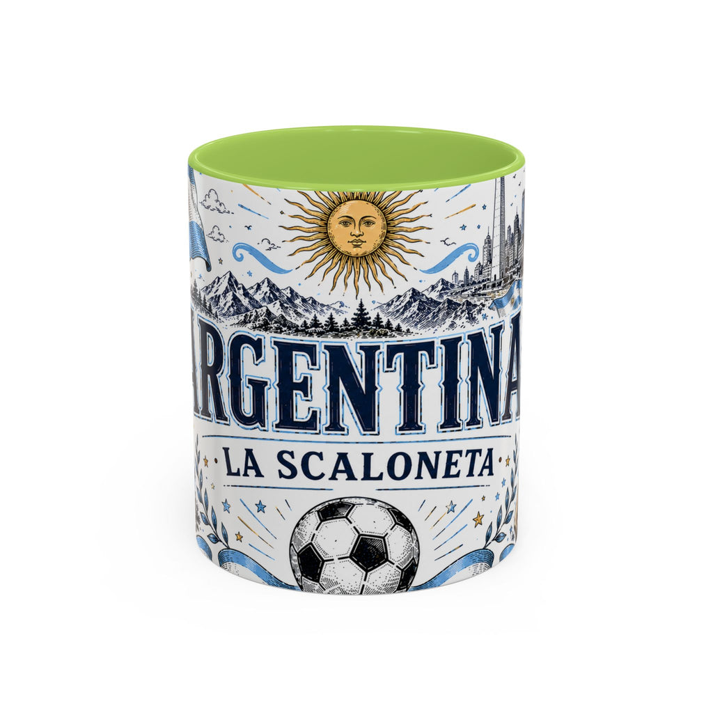 Argentina Soccer Coffee Mug | Soccer Fan Gift | Accent Color Ceramic 11oz 15oz Match Day Cup