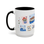 Dubrovnik Coffee Mug | Postage Stamp Collage Mug | Travel Souvenir Accent Cup 11oz 15oz