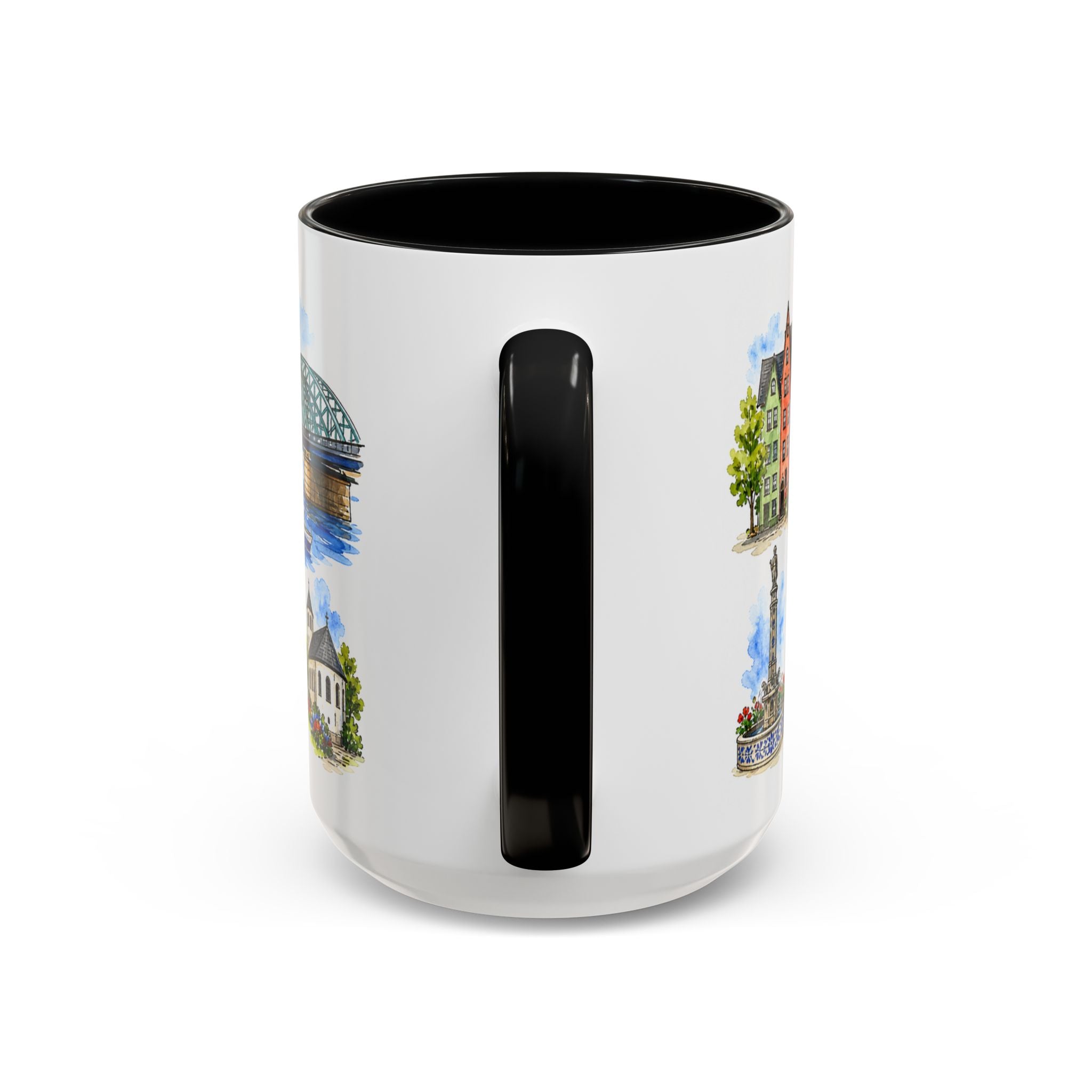 Cologne Illustrated Travel Mug | City Souvenir Accent Coffee Mug | 11oz 15oz Ceramic Cup