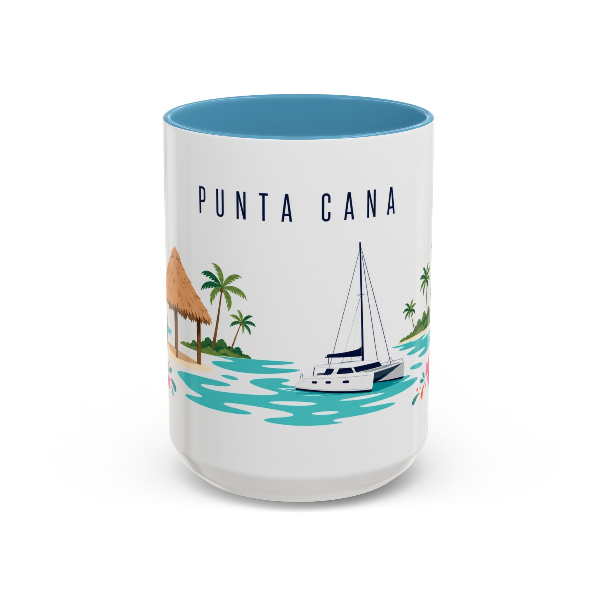 Punta Cana Coffee Mug | Dominican Republic Travel Souvenir | Porcelain Decal City Gift | 11oz 15oz Accent Mug
