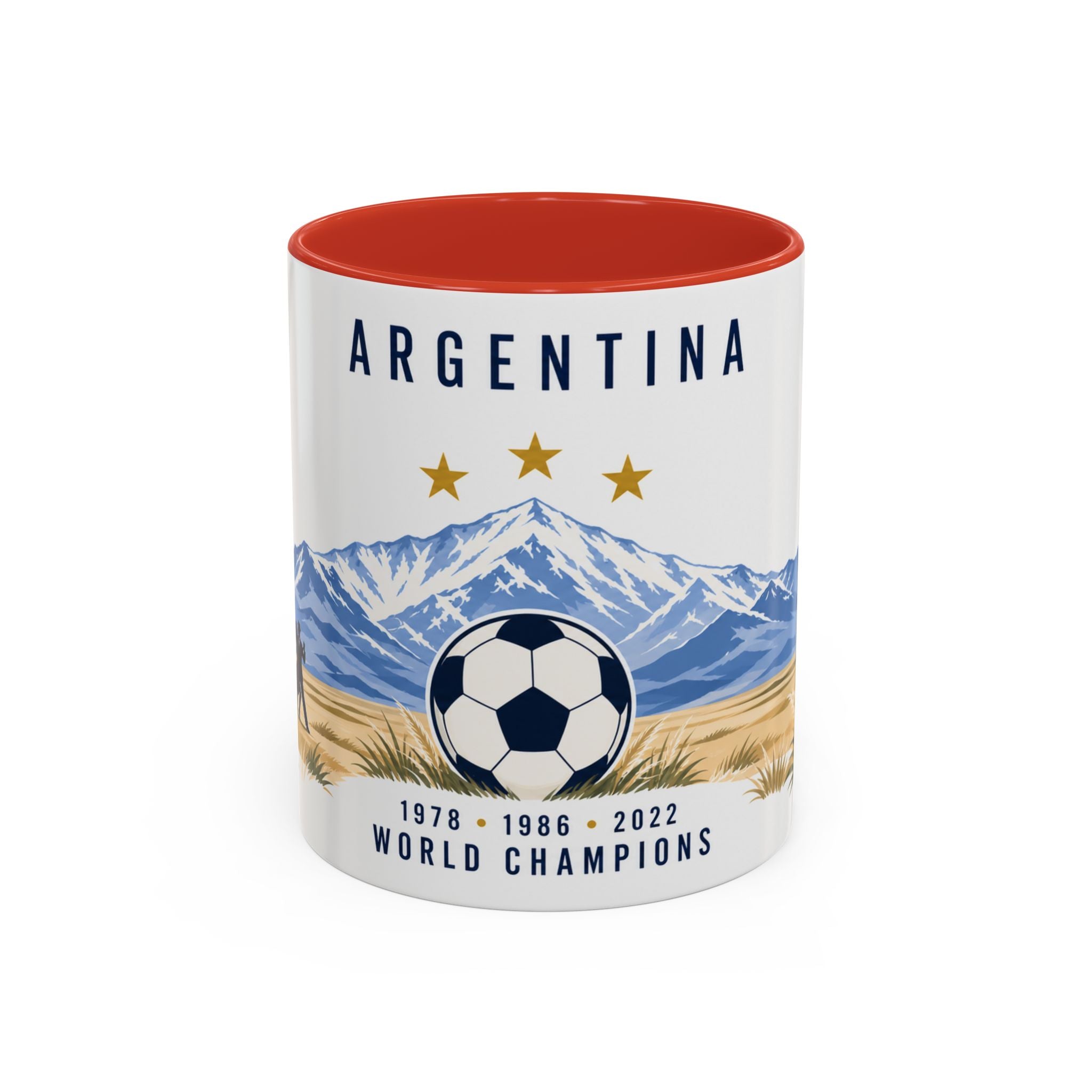 Argentina World Champions Mug | Three Time Soccer Champion Gift | Argentine Football Fan Cup | 1978–2022 | 11oz 15oz