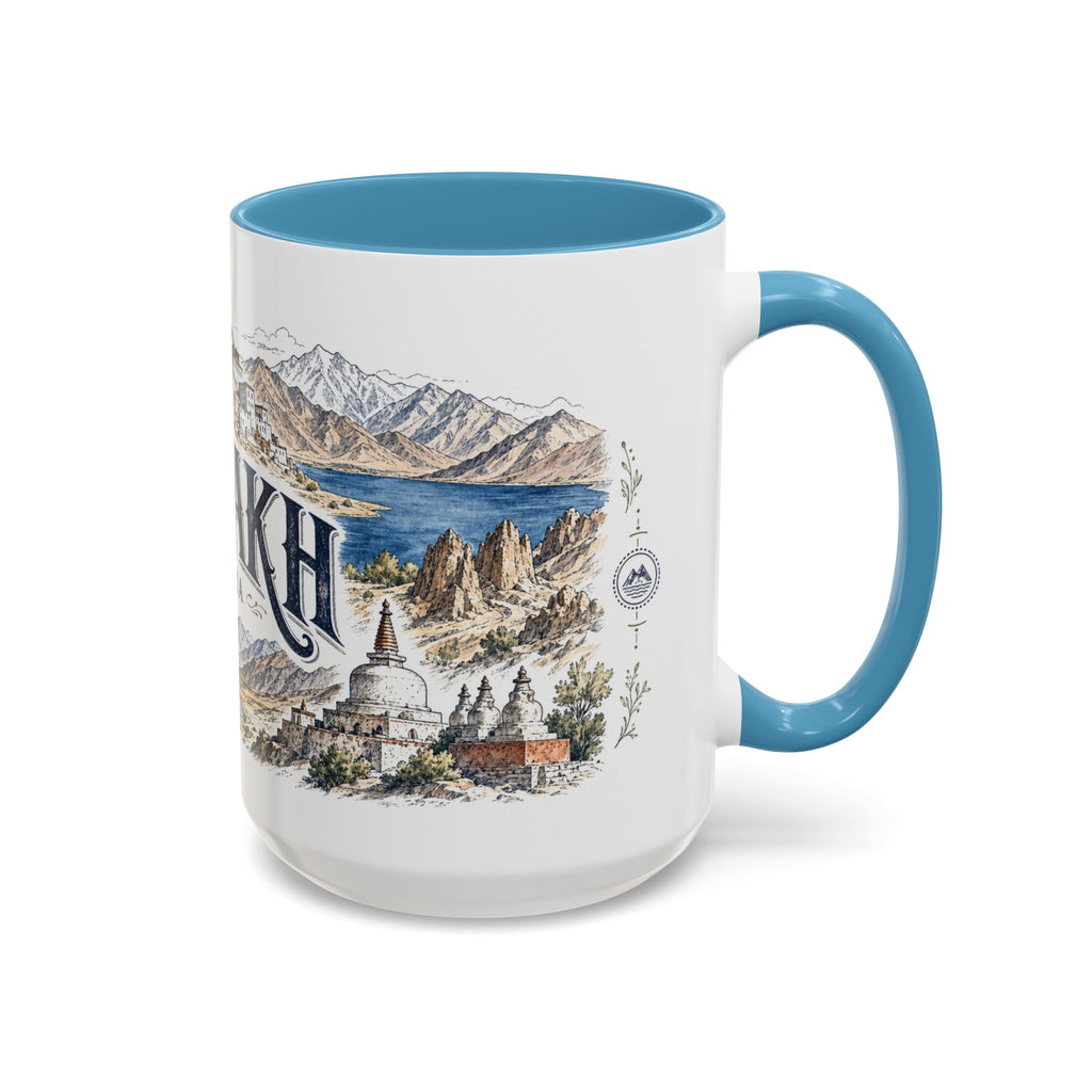 Ladakh Mug, India Travel Souvenir, Bucket List Gift, Accent Ceramic Coffee Mug 11oz 15oz