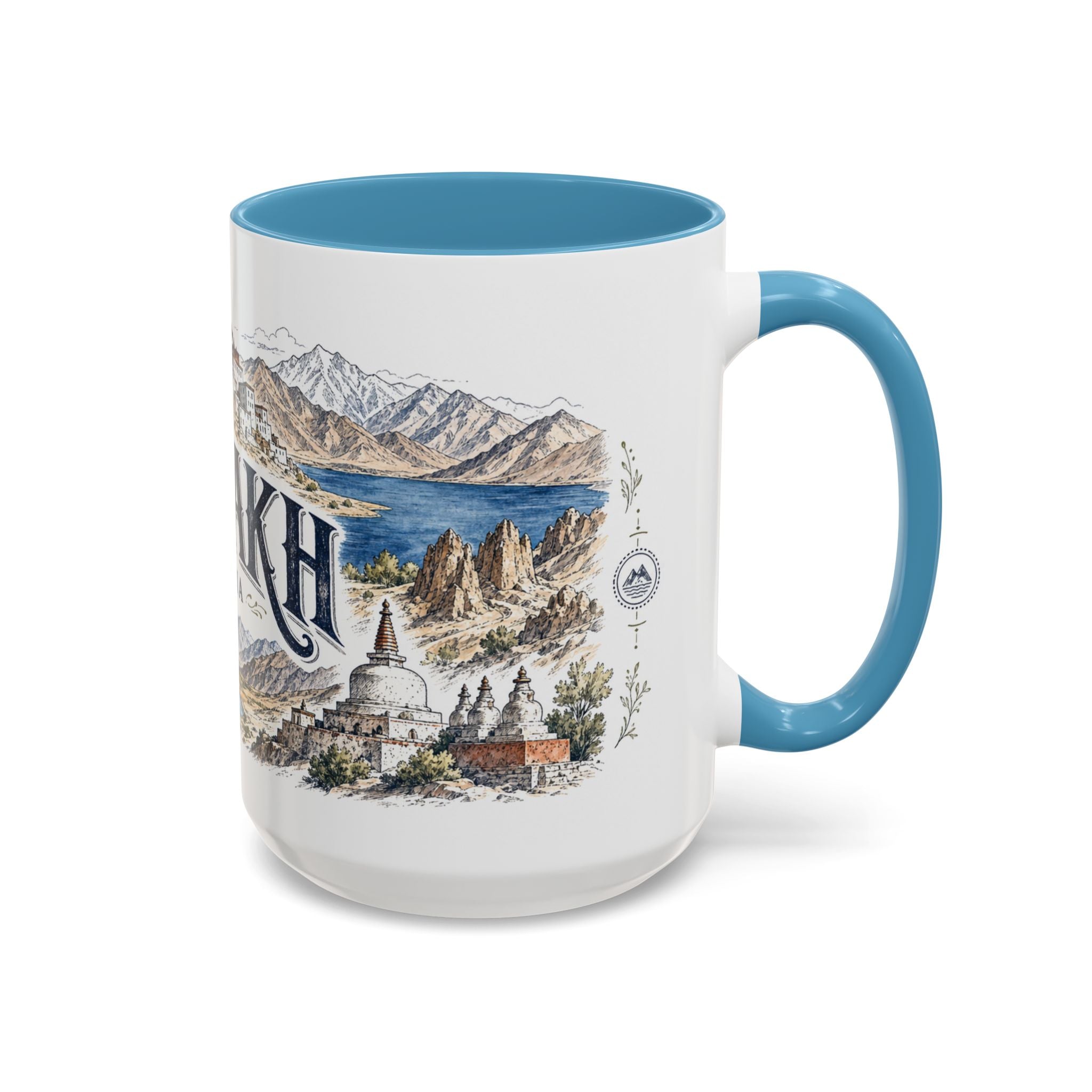 Ladakh Mug, India Travel Souvenir, Bucket List Gift, Accent Ceramic Coffee Mug 11oz 15oz