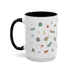 Angkor Christmas Mug | Watercolor Travel Souvenir | Holiday Gift | Accent Ceramic Coffee Cup 11oz 15oz