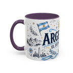 Argentina Soccer Coffee Mug | Soccer Fan Gift | Accent Color Ceramic 11oz 15oz Match Day Cup