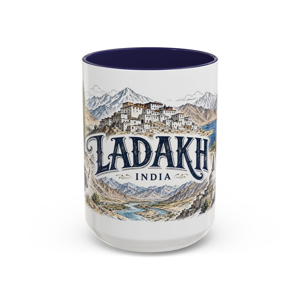 Ladakh Mug, India Travel Souvenir, Bucket List Gift, Accent Ceramic Coffee Mug 11oz 15oz