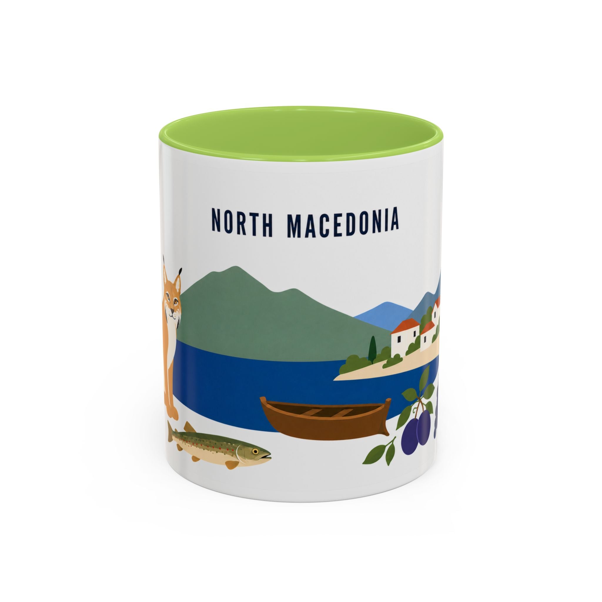 North Macedonia Coffee Mug | Travel Souvenir Accent Mug | Country Gift Ceramic Cup 11oz 15oz