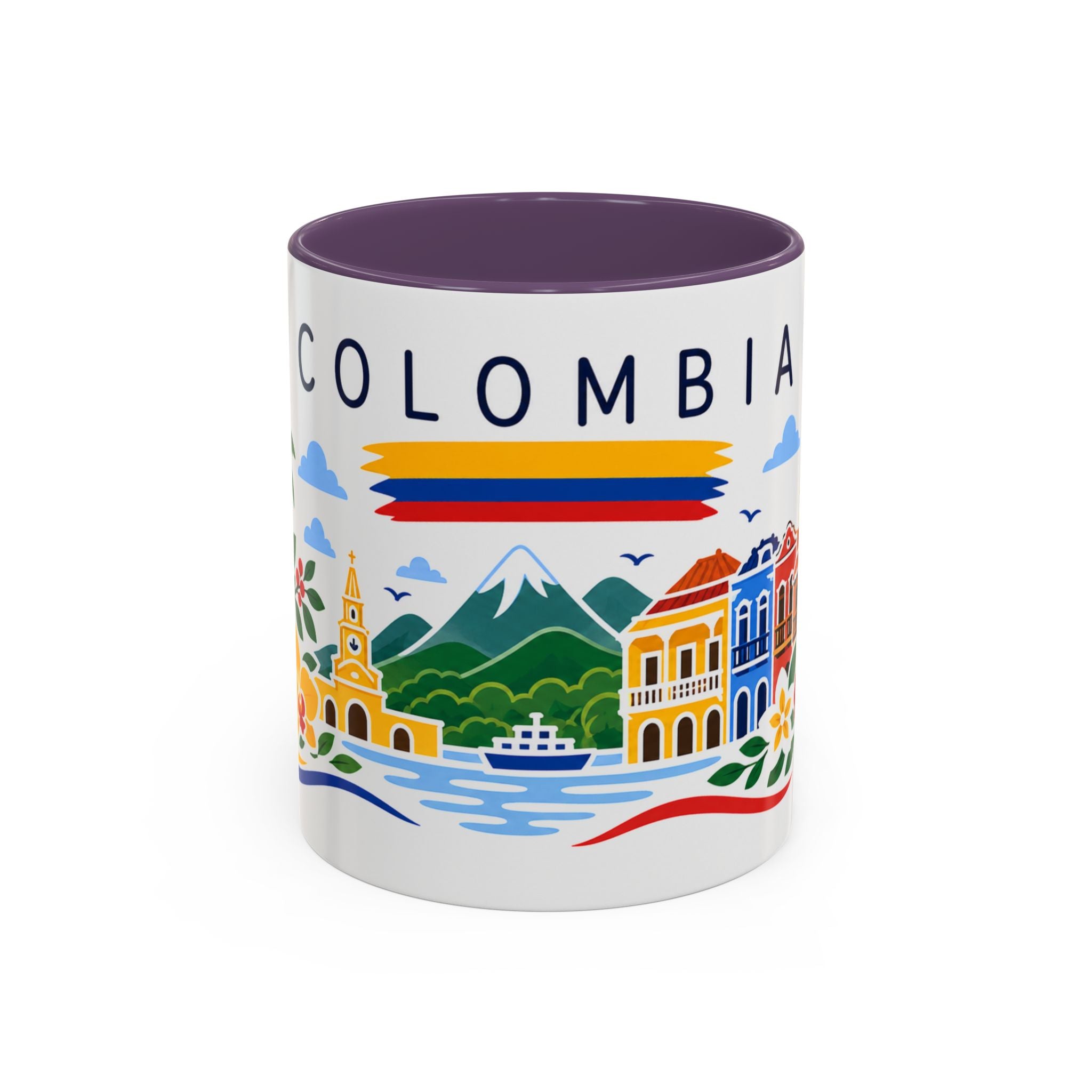 Colombia Coffee Mug | Travel Souvenir Accent Mug | Country Gift Ceramic Cup 11oz 15oz