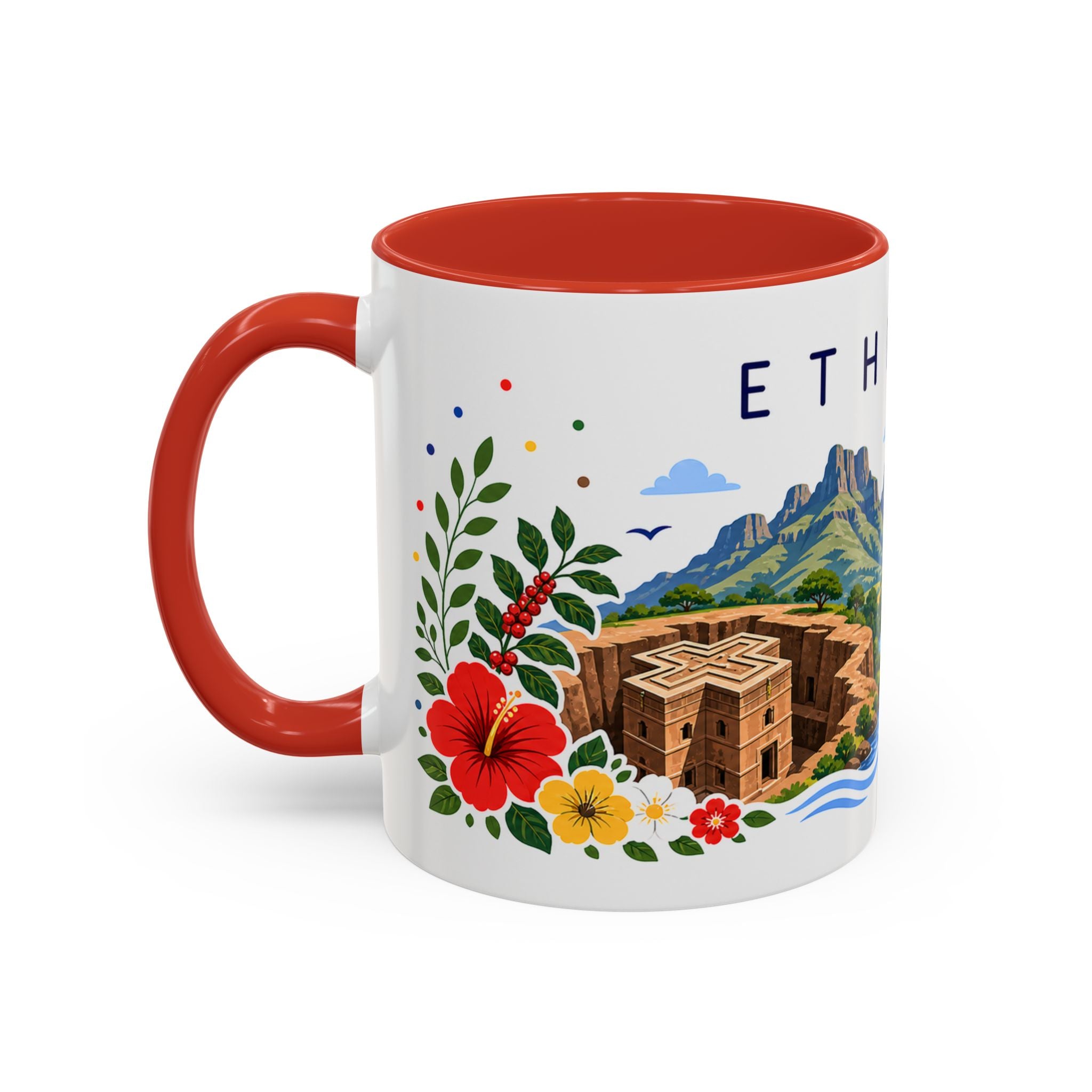 Ethiopia Coffee Mug | Travel Souvenir Accent Mug | Place Gift Ceramic Cup 11oz 15oz