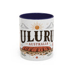 Uluru Coffee Mug | Travel Destination Souvenir Gift | Accent Color Ceramic 11oz 15oz