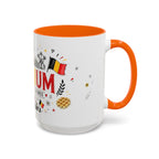 Belgium Soccer Coffee Mug | Soccer Fan Gift | Accent Color Ceramic 11oz 15oz Match Day Cup
