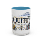 Quito Coffee Mug | Ecuador Travel Souvenir | Vintage Illustrated City Gift | 11 oz 15 oz Accent Mug