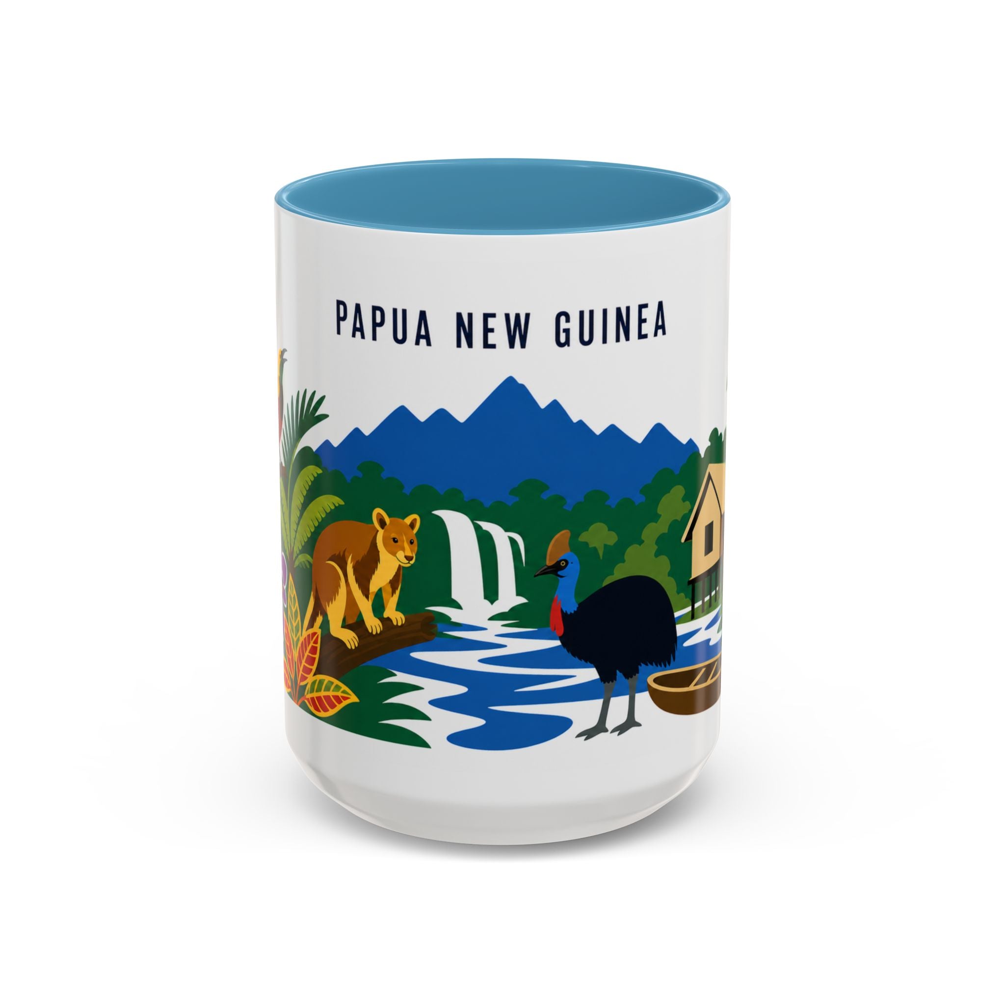 Papua New Guinea Coffee Mug | Travel Souvenir Accent Mug | Country Gift Ceramic Cup 11oz 15oz