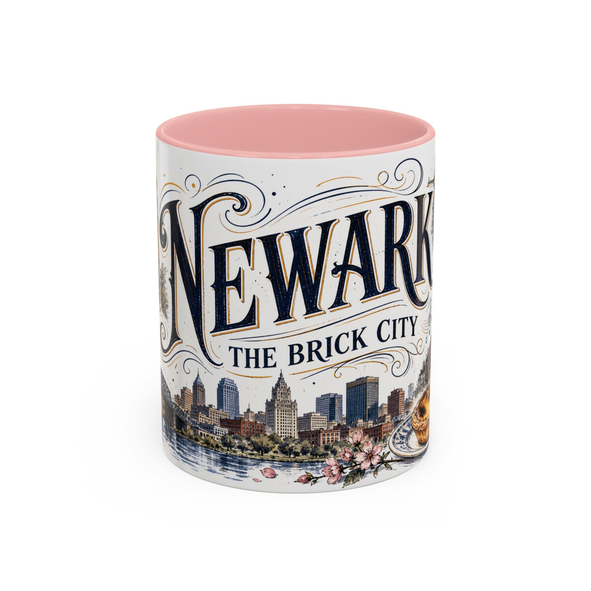 Newark Coffee Mug | United States Travel Souvenir | Vintage Illustrated City Gift | 11 oz 15 oz Accent Mug