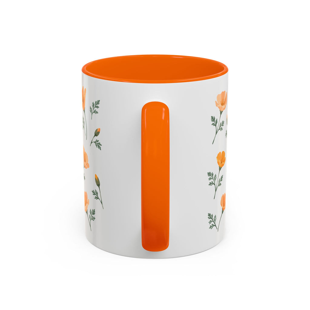 California California poppy Mug, State Flower Floral Coffee Cup, 11oz Botanical Gift