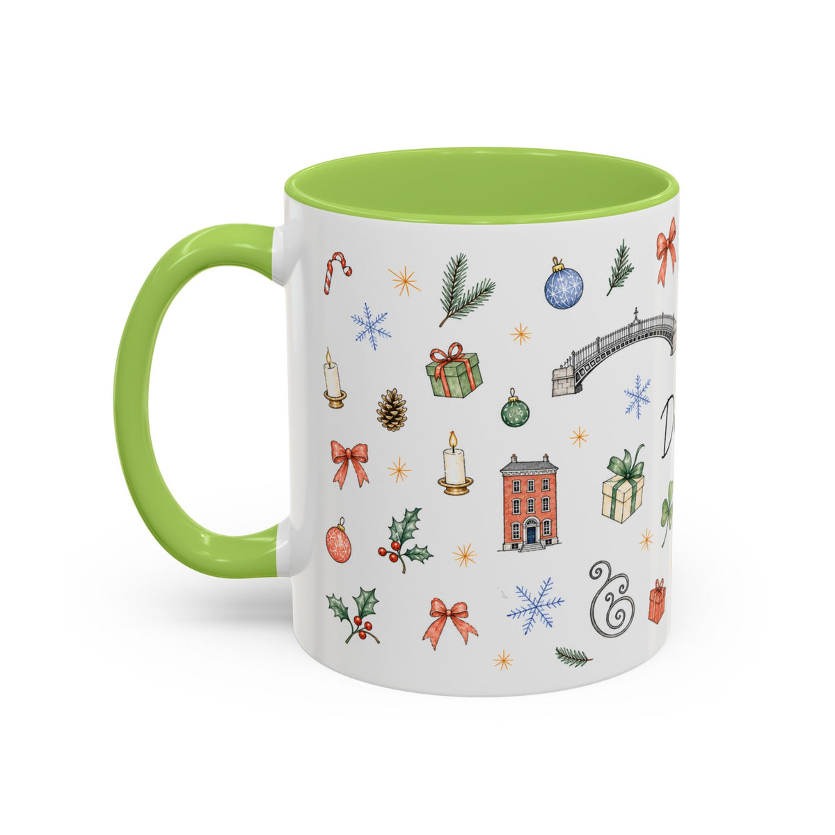 Dublin Christmas Mug | Watercolor City Souvenir, Holiday Travel Gift (11oz/15oz)