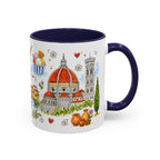 Florence Travel Mug | European City Souvenir Accent Coffee Mug | 11oz 15oz Ceramic Cup