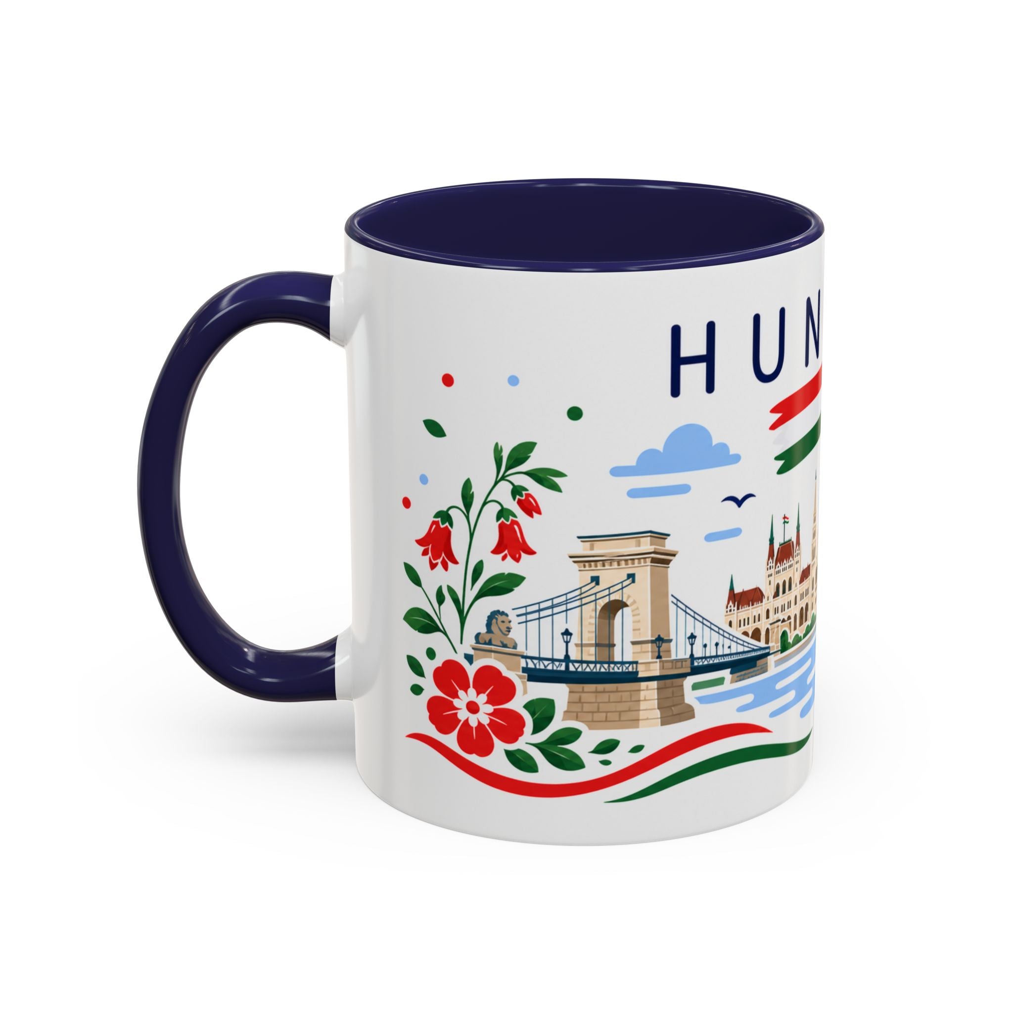 Hungary Coffee Mug | Travel Souvenir Accent Mug | Country Gift Ceramic Cup 11oz 15oz