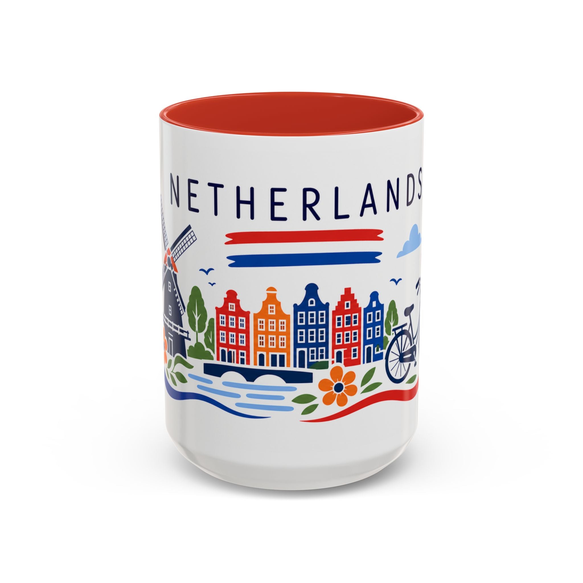 Netherlands Coffee Mug | Travel Souvenir Accent Mug | Country Gift Ceramic Cup 11oz 15oz