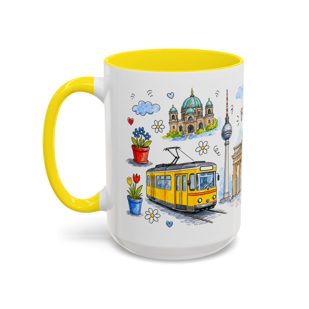 Berlin Travel Mug | European City Souvenir Accent Coffee Mug | 11oz 15oz Ceramic Cup