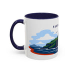 Faroe Islands Coffee Mug | Travel Destination Souvenir Gift | Accent Color Ceramic 11oz 15oz