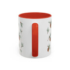 Maine White Pine Cone and Tassel Mug, State Flower Floral Coffee Cup, 11oz Botanical Gift