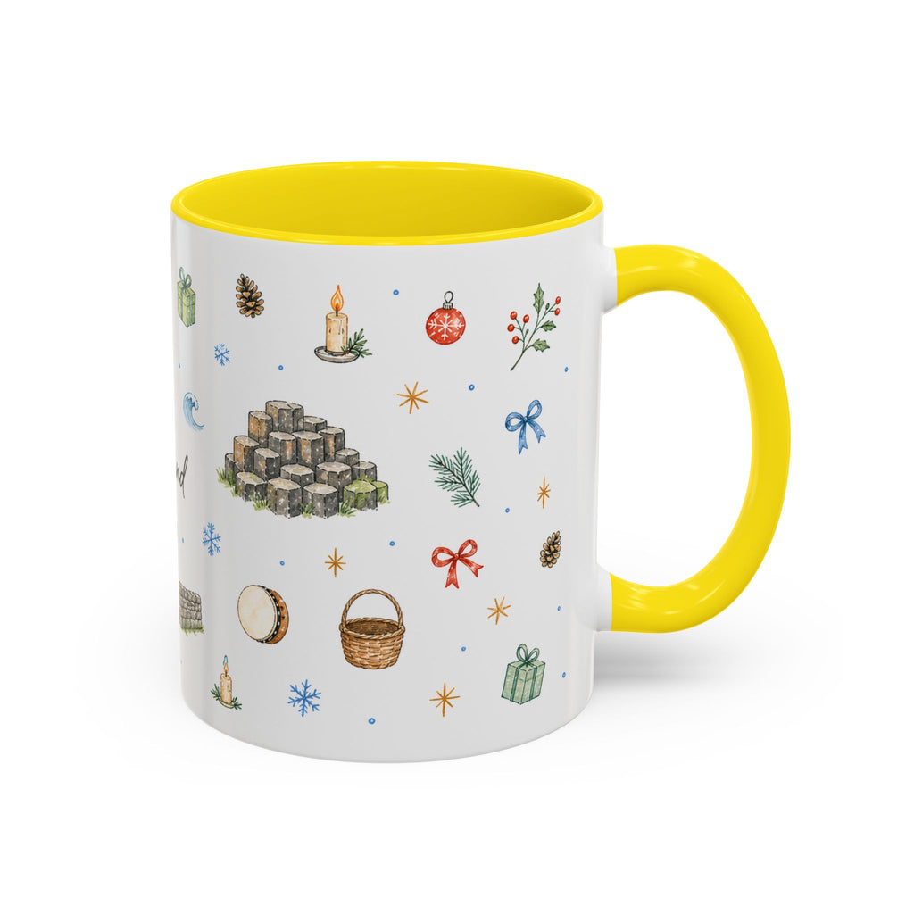 Ireland Christmas Mug | Watercolor Travel Souvenir | Holiday Gift | Accent Ceramic Coffee Cup 11oz 15oz