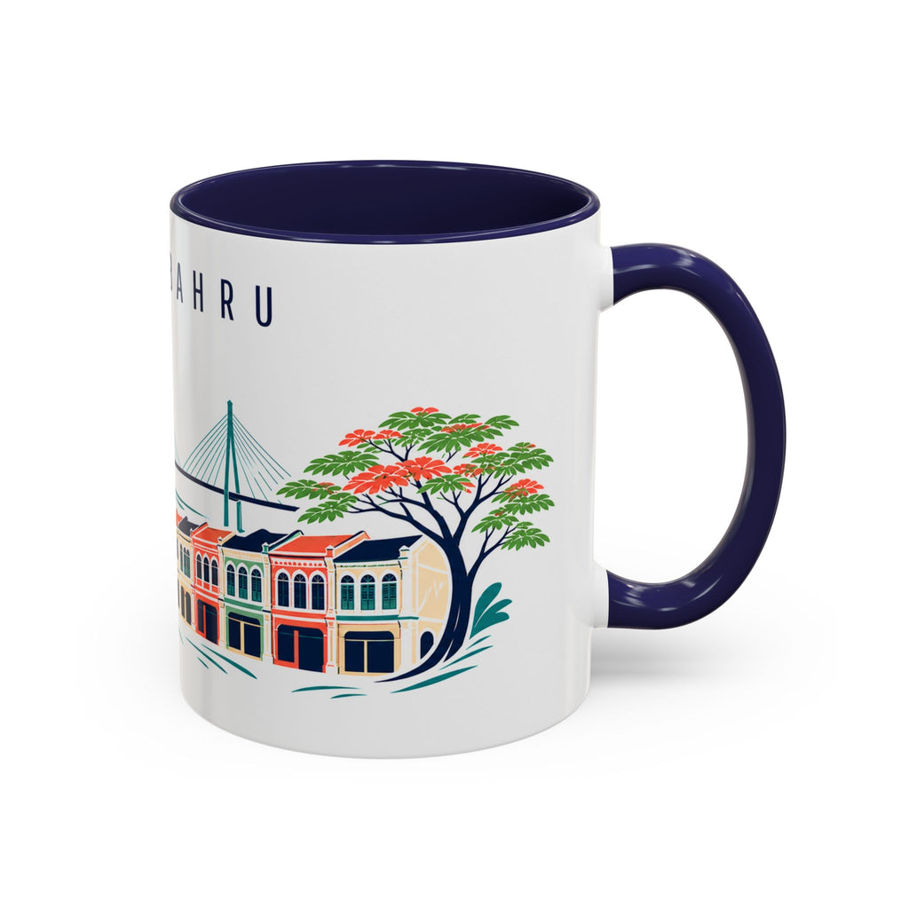 Johor Bahru Coffee Mug | Malaysia Travel Souvenir | Porcelain Decal City Gift | 11oz 15oz Accent Mug