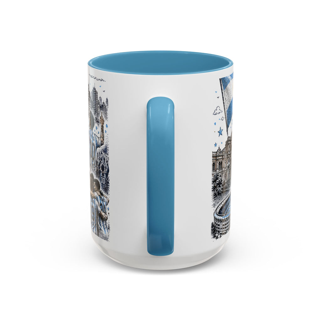 Argentina Soccer Coffee Mug | Soccer Fan Gift | Accent Color Ceramic 11oz 15oz Match Day Cup