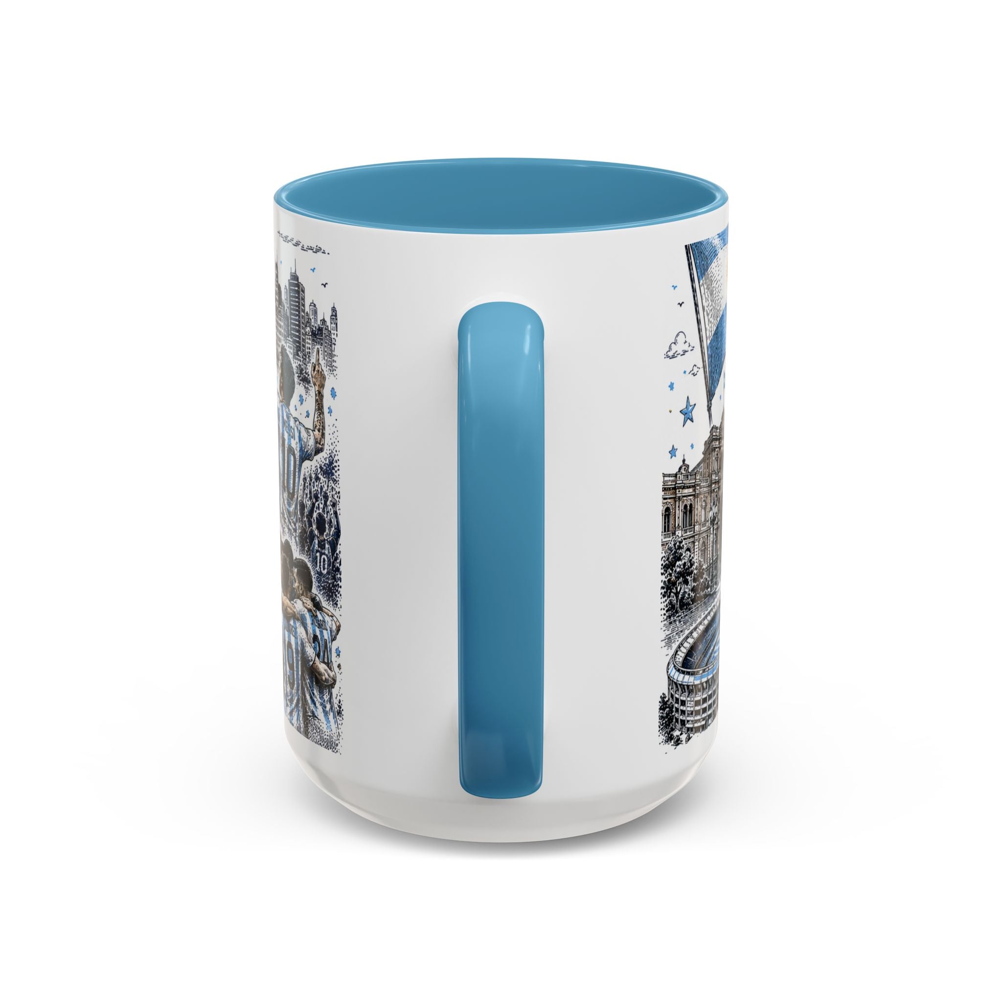 Argentina Soccer Coffee Mug | Soccer Fan Gift | Accent Color Ceramic 11oz 15oz Match Day Cup