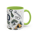 Dad The Legend Coffee Mug | Father's Day Gift for Dad | Accent Color Ceramic 11oz 15oz