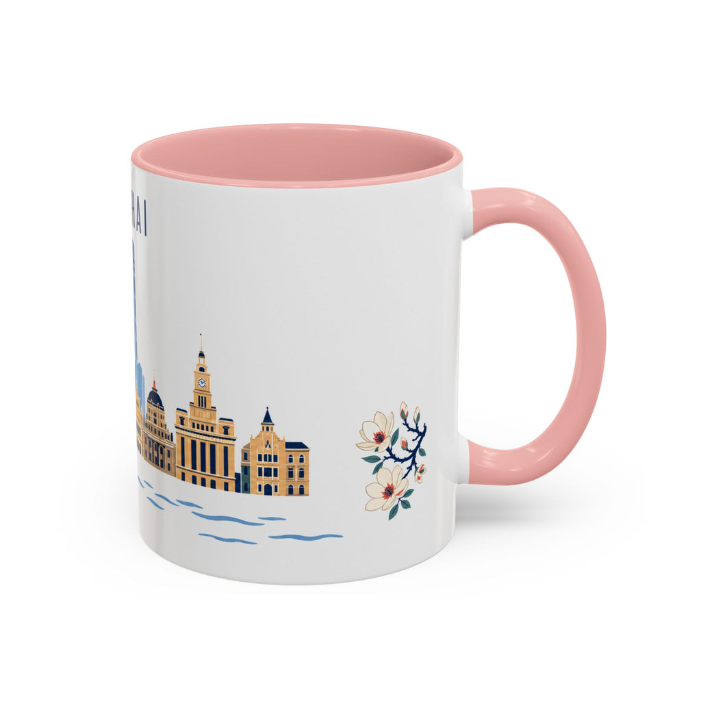 Shanghai Coffee Mug | China Travel Souvenir | Porcelain Decal City Gift | 11oz 15oz Accent Mug