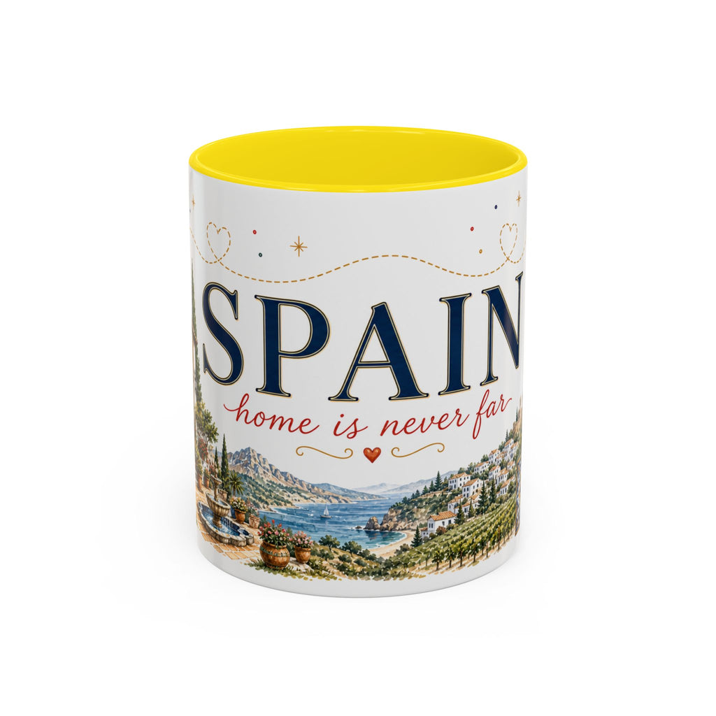 Spain Home Country Mug | Moving Away Gift | Long Distance Friendship | 11 oz 15 oz Accent Mug