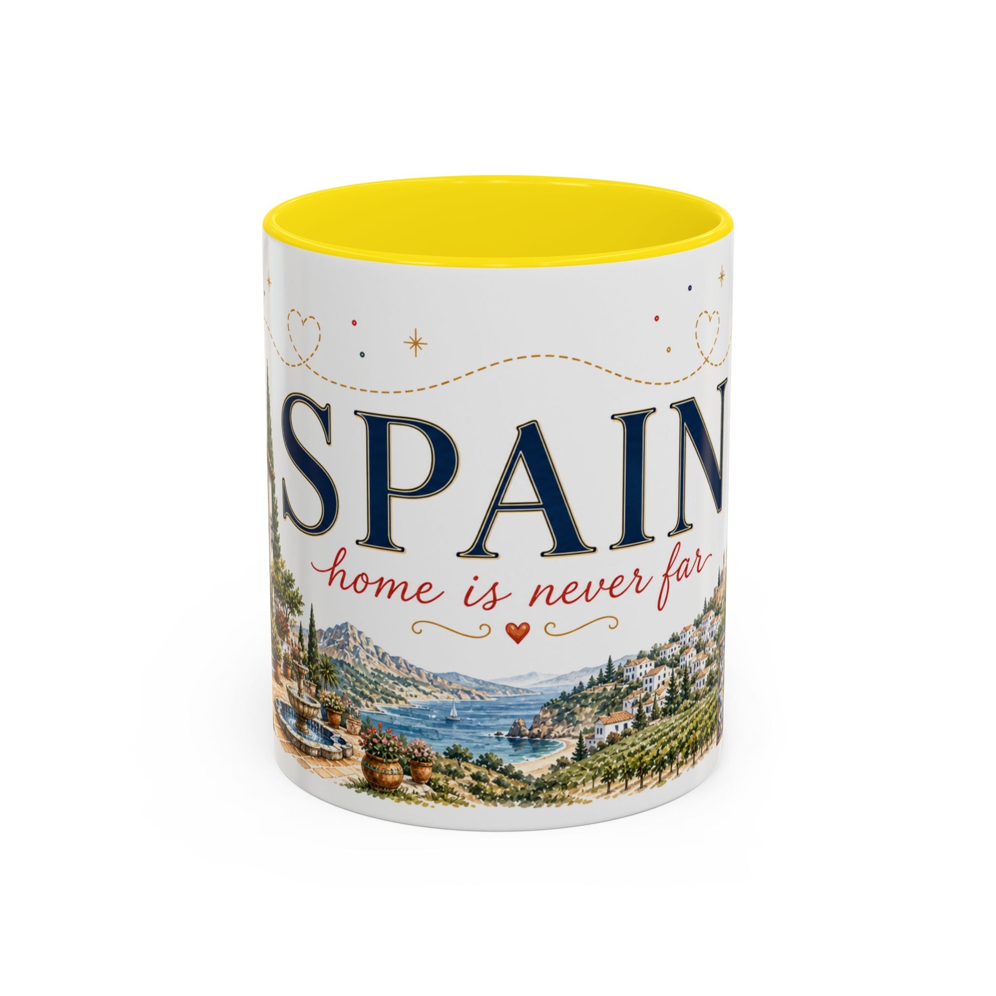 Spain Home Country Mug | Moving Away Gift | Long Distance Friendship | 11 oz 15 oz Accent Mug