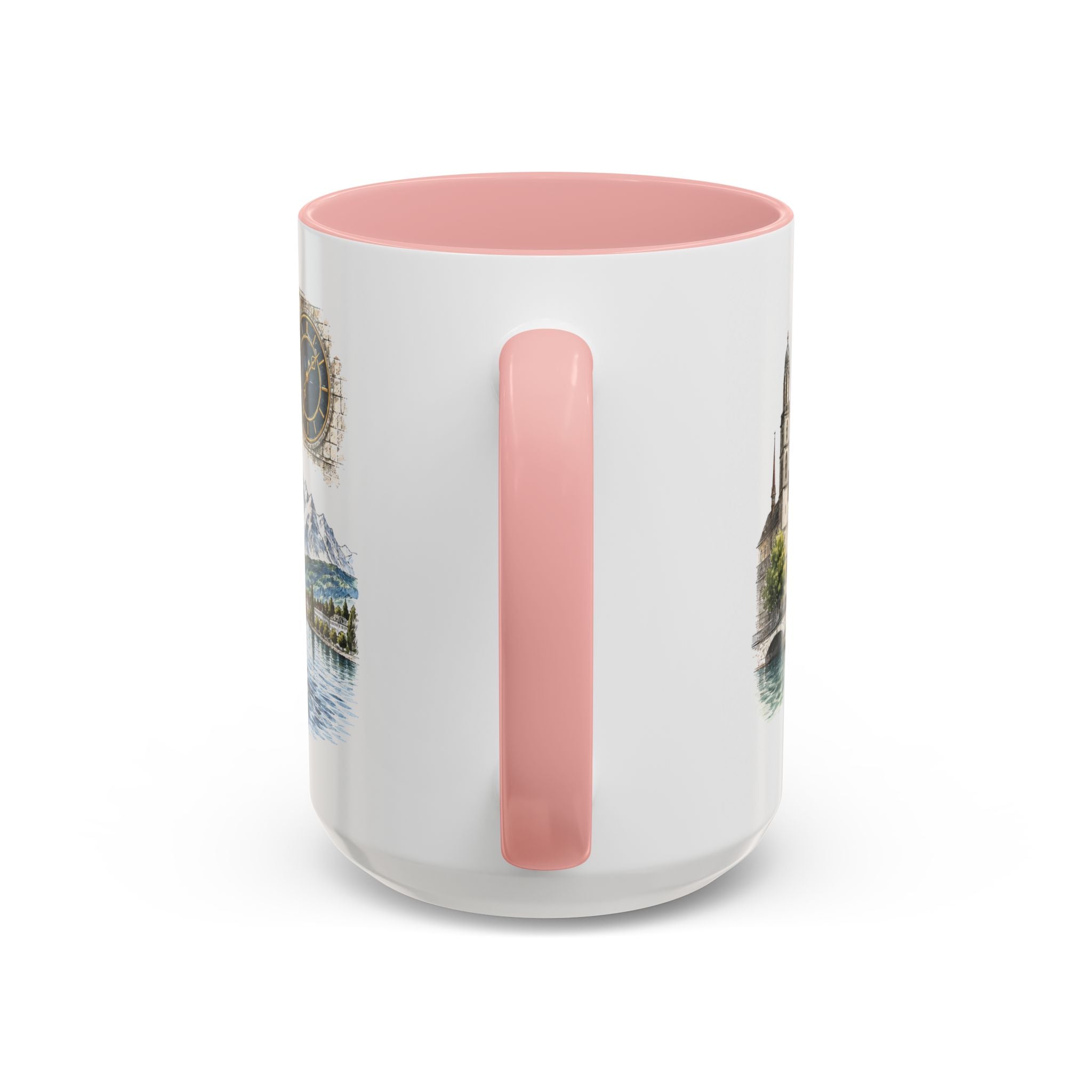 Zurich Coffee Mug | Switzerland Travel Souvenir | Vintage Illustrated City Gift | 11 oz 15 oz Accent Mug