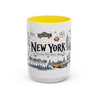 New York City Coffee Mug | New York Souvenir Travel Gift | Accent Color Ceramic 11oz 15oz